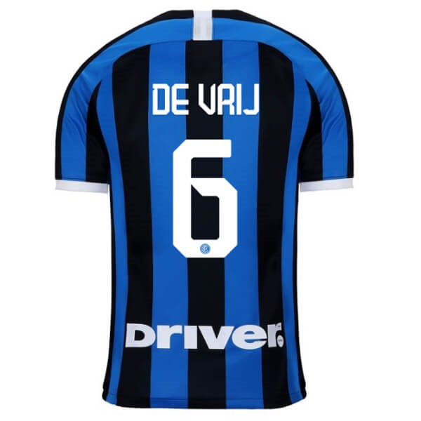 Trikot Inter Milan NO.6 De Vrij Heim 2019-20 Blau Fussballtrikots Günstig